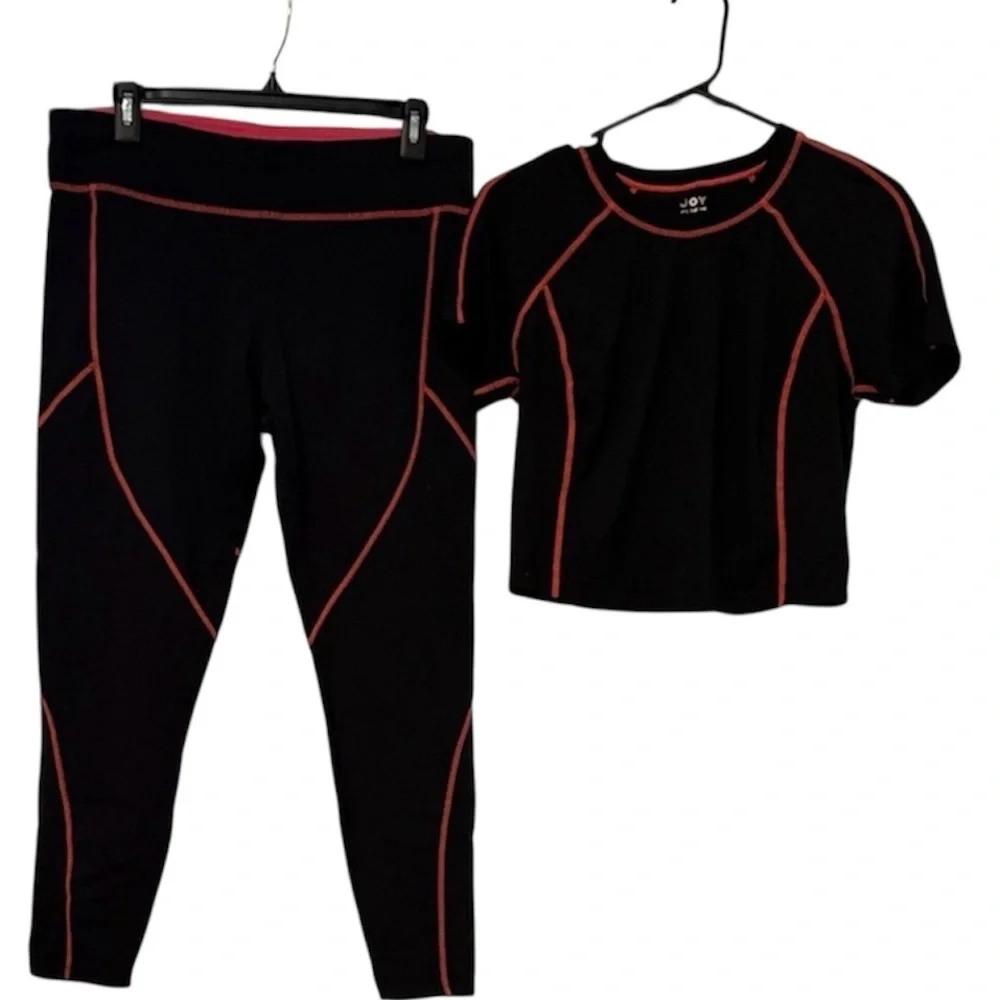 JoyLab Black and Red Activewear | LARGE - Picture 3 of 8